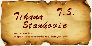 Tihana Stanković vizit kartica